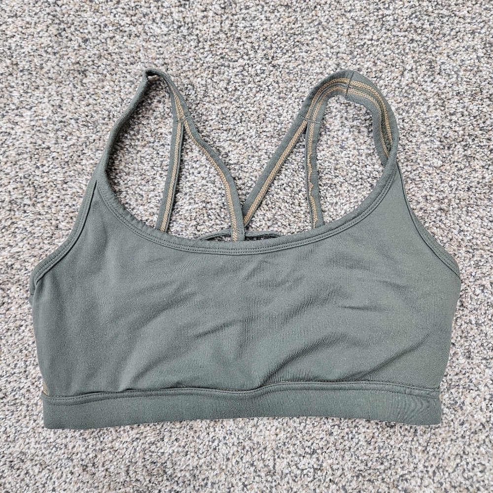 Prana Naturale Yoga Sports Bra Barre Sportsbra Sage Green Size M Medium EUC